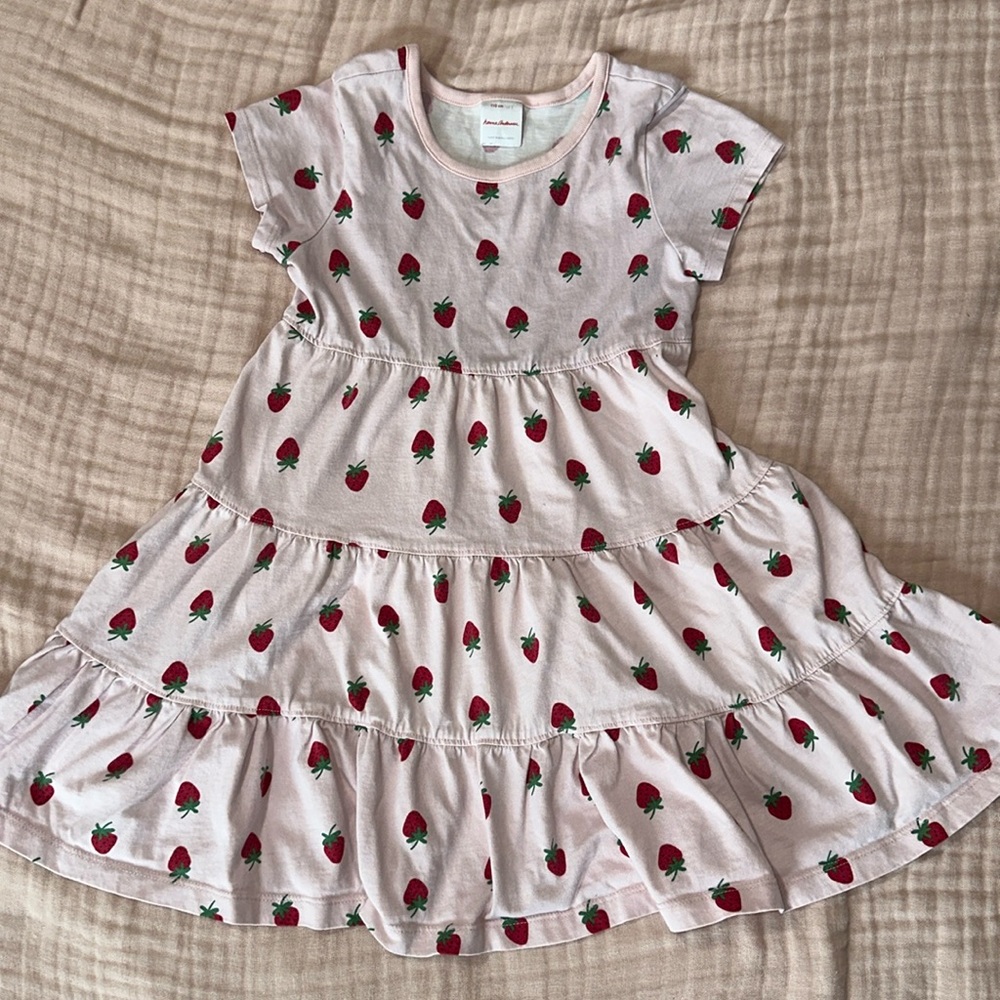 Hanna Andersson Strawberry Tiered Twirl Dress